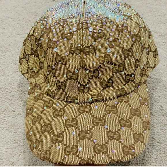 Gucci Accessories - Gucci GG canvas baseball hat with crystals Price is Firm!